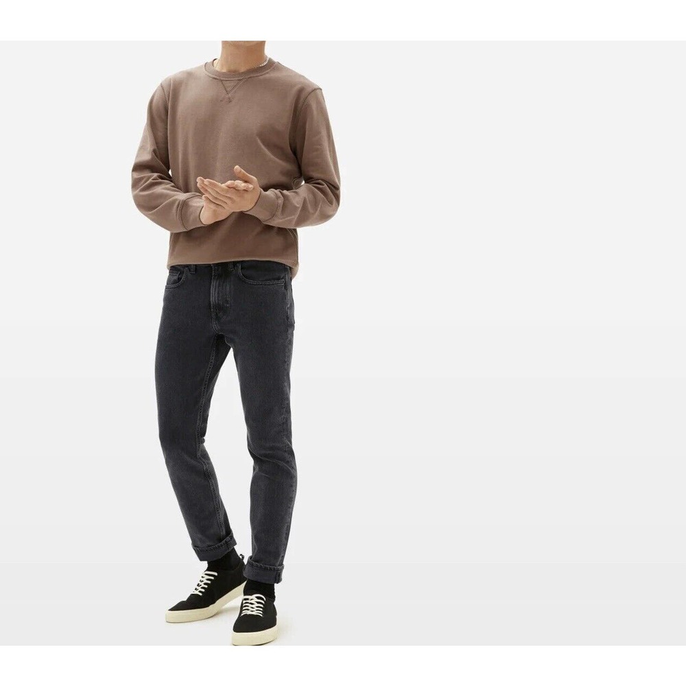 NEW Everlane Uniform Mens The‎ Slim Jean Size 31X32 Black Mid Rise 4 Way Stretch